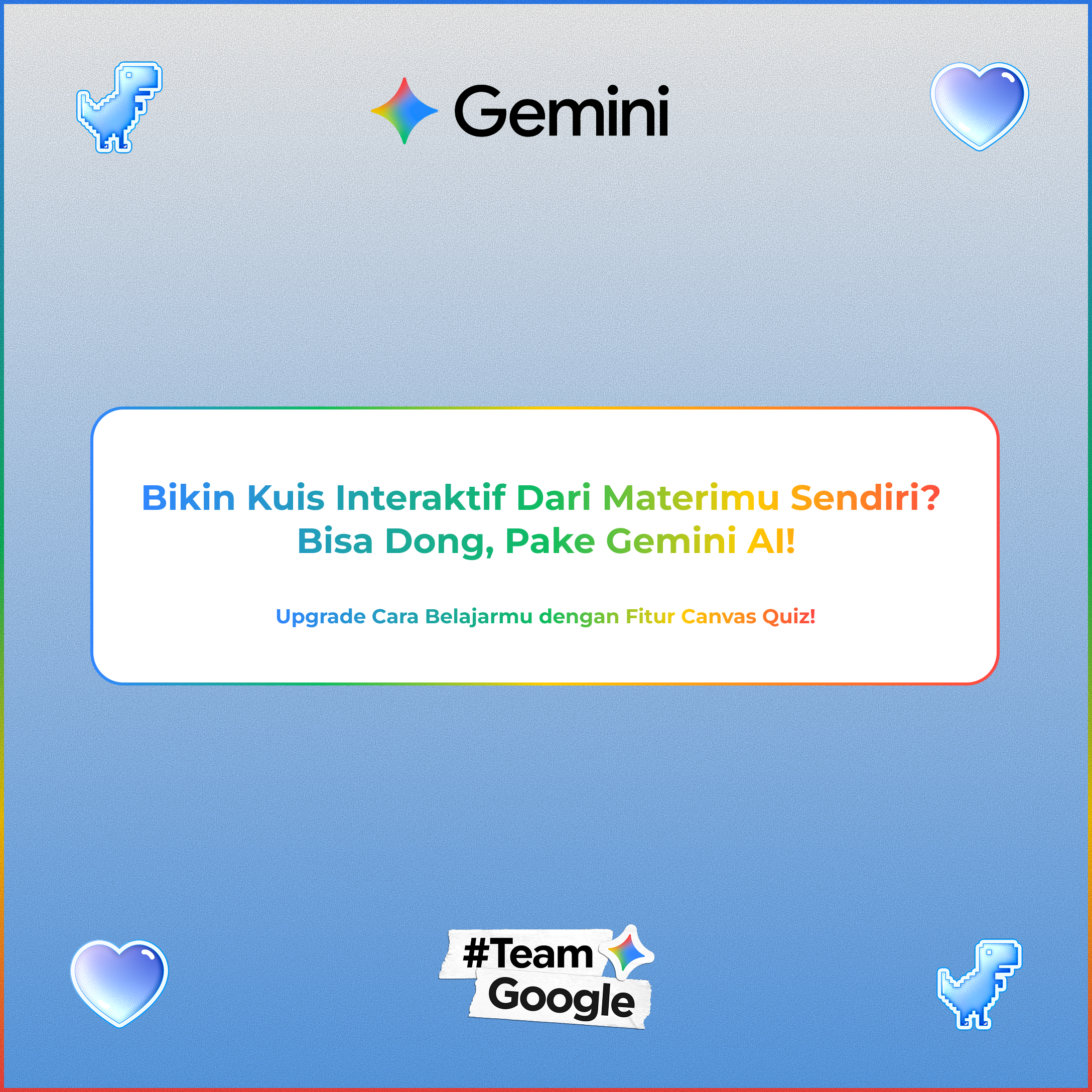 Buat Kuis dengan Gemini pakai catataan sendiri